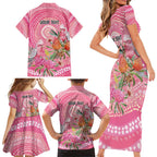 Personalized Pink Galah Aboriginal Dot Art Family Matching Short Sleeve Bodycon Dress and Hawaiian Shirt Australia’s Breast Cancer Awareness - Aussie Hoodie