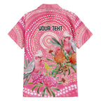 Personalized Pink Galah Aboriginal Dot Art Family Matching Short Sleeve Bodycon Dress and Hawaiian Shirt Australia’s Breast Cancer Awareness - Aussie Hoodie