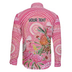 Personalized Pink Galah Aboriginal Dot Art Family Matching Short Sleeve Bodycon Dress and Hawaiian Shirt Australia’s Breast Cancer Awareness - Aussie Hoodie