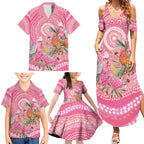 Personalized Pink Galah Aboriginal Dot Art Family Matching Summer Maxi Dress and Hawaiian Shirt Australia’s Breast Cancer Awareness - Aussie Hoodie