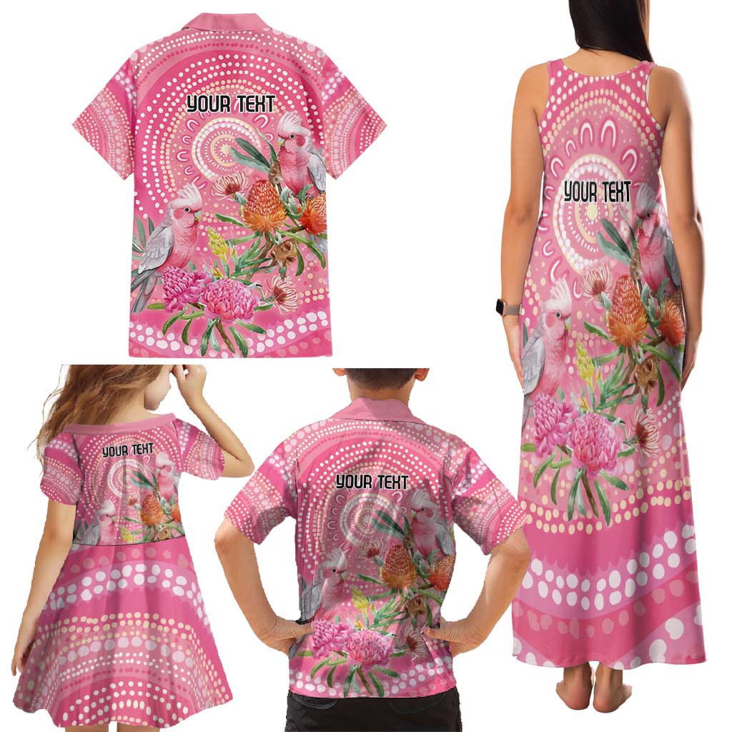 Personalized Pink Galah Aboriginal Dot Art Family Matching Tank Maxi Dress and Hawaiian Shirt Australia’s Breast Cancer Awareness - Aussie Hoodie