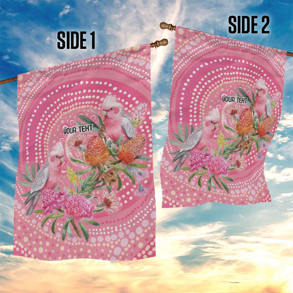 Personalized Pink Galah Aboriginal Dot Art Garden Flag Australia’s Breast Cancer Awareness - Aussie Hoodie