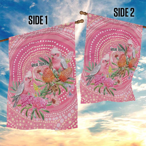 Personalized Pink Galah Aboriginal Dot Art Garden Flag Australia’s Breast Cancer Awareness - Aussie Hoodie
