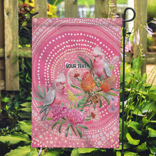 Personalized Pink Galah Aboriginal Dot Art Garden Flag Australia’s Breast Cancer Awareness - Aussie Hoodie