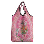 Personalized Pink Galah Aboriginal Dot Art Grocery Bag Australia’s Breast Cancer Awareness - Aussie Hoodie