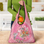 Personalized Pink Galah Aboriginal Dot Art Grocery Bag Australia’s Breast Cancer Awareness - Aussie Hoodie