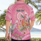 Personalized Pink Galah Aboriginal Dot Art Hawaiian Shirt Australia’s Breast Cancer Awareness - Aussie Hoodie