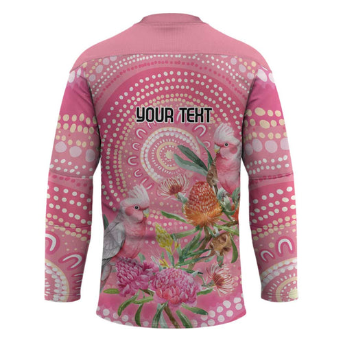 Personalized Pink Galah Aboriginal Dot Art Hockey Jersey Australia���s Breast Cancer Awareness - Aussie Hoodie