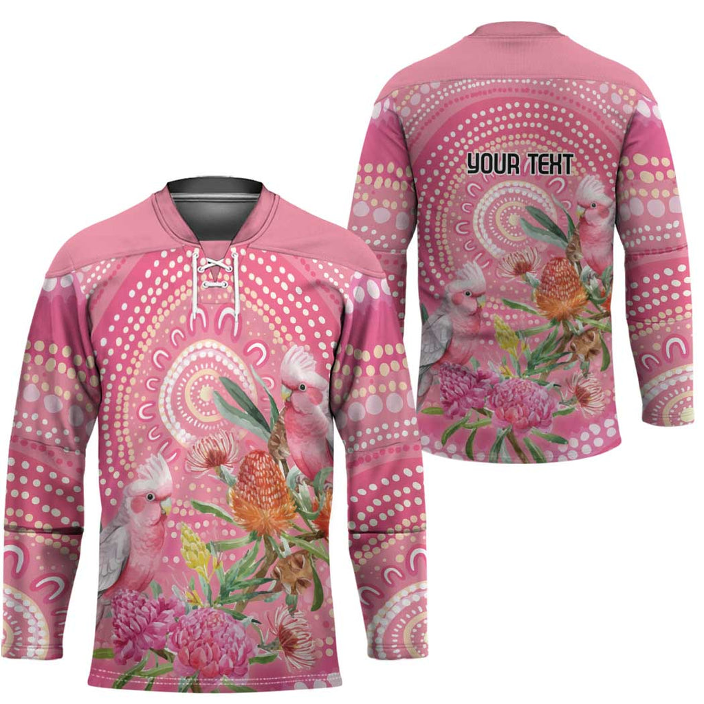 Personalized Pink Galah Aboriginal Dot Art Hockey Jersey Australia���s Breast Cancer Awareness - Aussie Hoodie