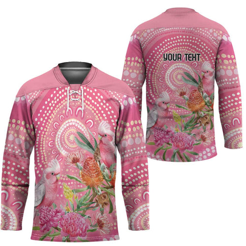 Personalized Pink Galah Aboriginal Dot Art Hockey Jersey Australia���s Breast Cancer Awareness - Aussie Hoodie