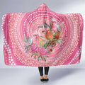 Personalized Pink Galah Aboriginal Dot Art Hooded Blanket Australia’s Breast Cancer Awareness - Aussie Hoodie