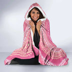 Personalized Pink Galah Aboriginal Dot Art Hooded Blanket Australia’s Breast Cancer Awareness - Aussie Hoodie