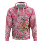 Personalized Pink Galah Aboriginal Dot Art Hoodie Australia’s Breast Cancer Awareness - Aussie Hoodie