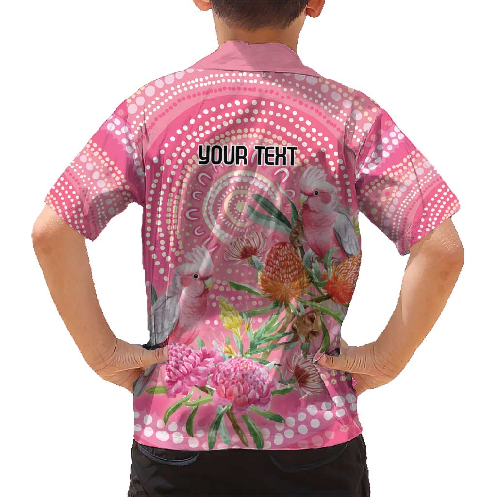 Personalized Pink Galah Aboriginal Dot Art Kid Hawaiian Shirt Australia’s Breast Cancer Awareness - Aussie Hoodie