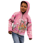 Personalized Pink Galah Aboriginal Dot Art Kid Hoodie Australia’s Breast Cancer Awareness - Aussie Hoodie