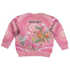 Personalized Pink Galah Aboriginal Dot Art Kid Ugly Christmas Sweater Australia’s Breast Cancer Awareness - Aussie Hoodie