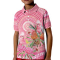 Personalized Pink Galah Aboriginal Dot Art Kid Polo Shirt Australia’s Breast Cancer Awareness - Aussie Hoodie
