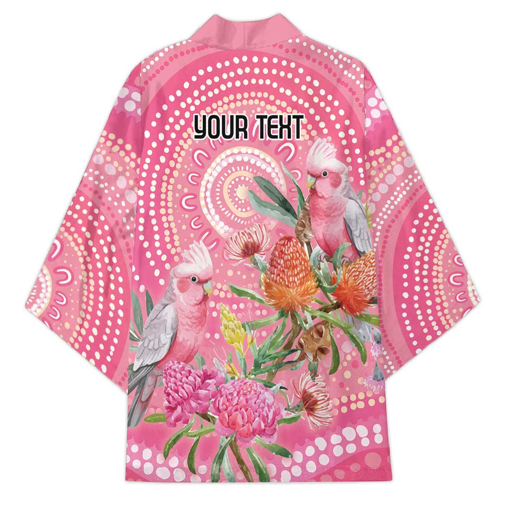 Personalized Pink Galah Aboriginal Dot Art Kimono Australia’s Breast Cancer Awareness - Aussie Hoodie