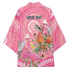 Personalized Pink Galah Aboriginal Dot Art Kimono Australia’s Breast Cancer Awareness - Aussie Hoodie