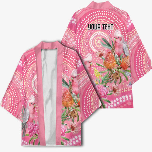 Personalized Pink Galah Aboriginal Dot Art Kimono Australia’s Breast Cancer Awareness - Aussie Hoodie