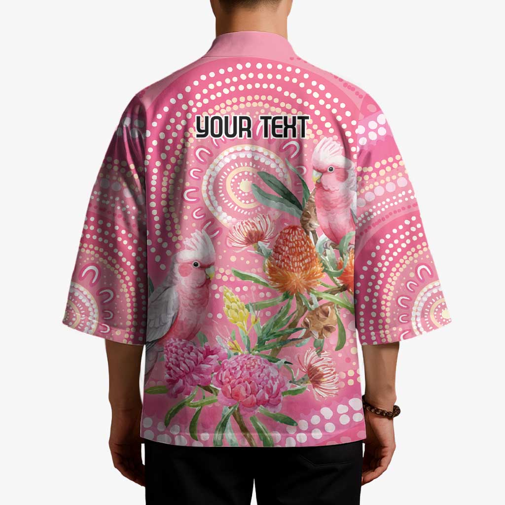 Personalized Pink Galah Aboriginal Dot Art Kimono Australia’s Breast Cancer Awareness - Aussie Hoodie