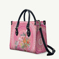 Personalized Pink Galah Aboriginal Dot Art Leather Bag Australia’s Breast Cancer Awareness - Aussie Hoodie