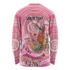 Personalized Pink Galah Aboriginal Dot Art Long Sleeve Shirt Australia’s Breast Cancer Awareness - Aussie Hoodie