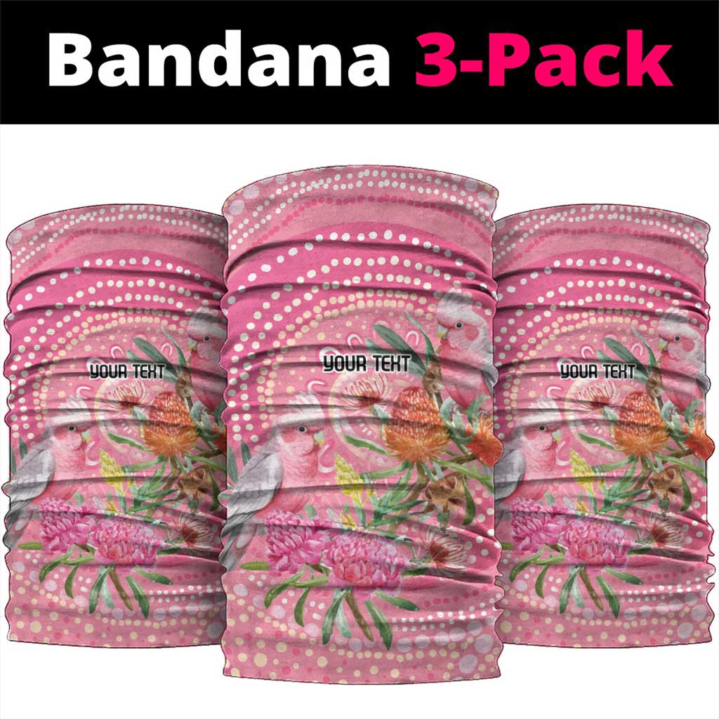 Personalized Pink Galah Aboriginal Dot Art Neck Gaiter Australia’s Breast Cancer Awareness - Aussie Hoodie