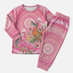Personalized Pink Galah Aboriginal Dot Art Christmas Pajama Set Australia’s Breast Cancer Awareness - Aussie Hoodie