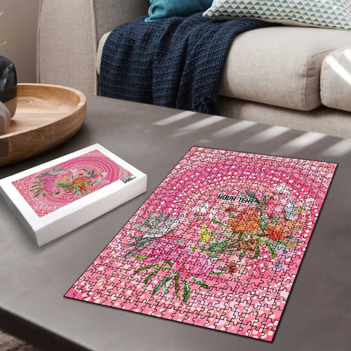 Personalized Pink Galah Aboriginal Dot Art Puzzle Australia’s Breast Cancer Awareness - Aussie Hoodie