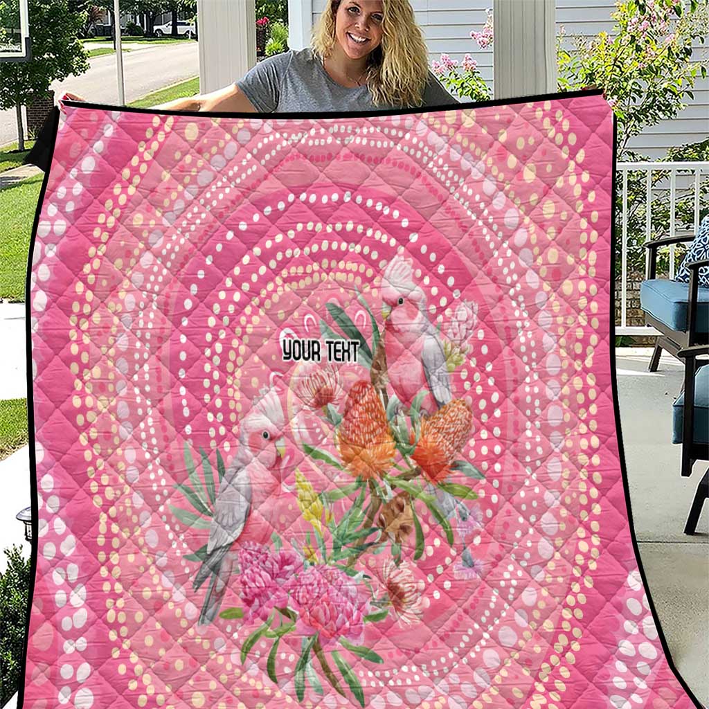 Personalized Pink Galah Aboriginal Dot Art Quilt Australia’s Breast Cancer Awareness - Aussie Hoodie