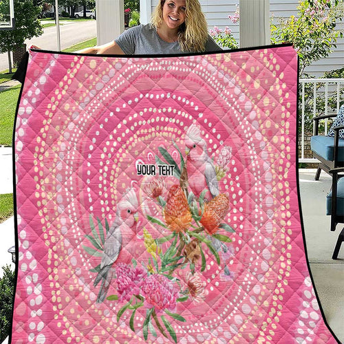 Personalized Pink Galah Aboriginal Dot Art Quilt Australia’s Breast Cancer Awareness - Aussie Hoodie