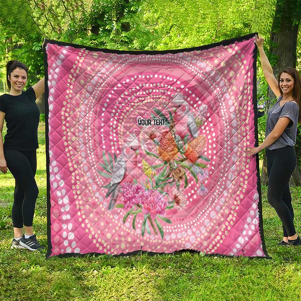 Personalized Pink Galah Aboriginal Dot Art Quilt Australia’s Breast Cancer Awareness - Aussie Hoodie