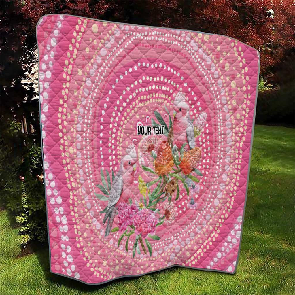 Personalized Pink Galah Aboriginal Dot Art Quilt Australia’s Breast Cancer Awareness - Aussie Hoodie