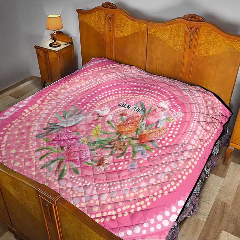 Personalized Pink Galah Aboriginal Dot Art Quilt Australia’s Breast Cancer Awareness - Aussie Hoodie