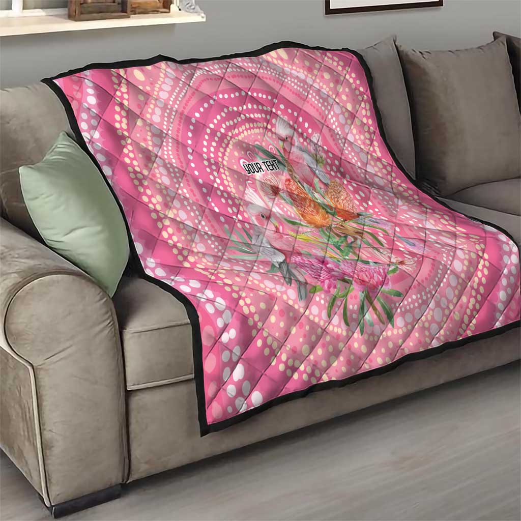 Personalized Pink Galah Aboriginal Dot Art Quilt Australia’s Breast Cancer Awareness - Aussie Hoodie