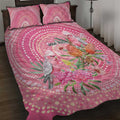 Personalized Pink Galah Aboriginal Dot Art Quilt Bed Set Australia’s Breast Cancer Awareness - Aussie Hoodie