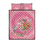 Personalized Pink Galah Aboriginal Dot Art Quilt Bed Set Australia’s Breast Cancer Awareness - Aussie Hoodie