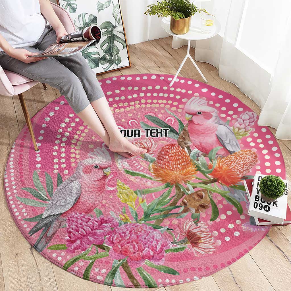 Personalized Pink Galah Aboriginal Dot Art Round Carpet Australia’s Breast Cancer Awareness - Aussie Hoodie