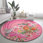 Personalized Pink Galah Aboriginal Dot Art Round Carpet Australia’s Breast Cancer Awareness - Aussie Hoodie
