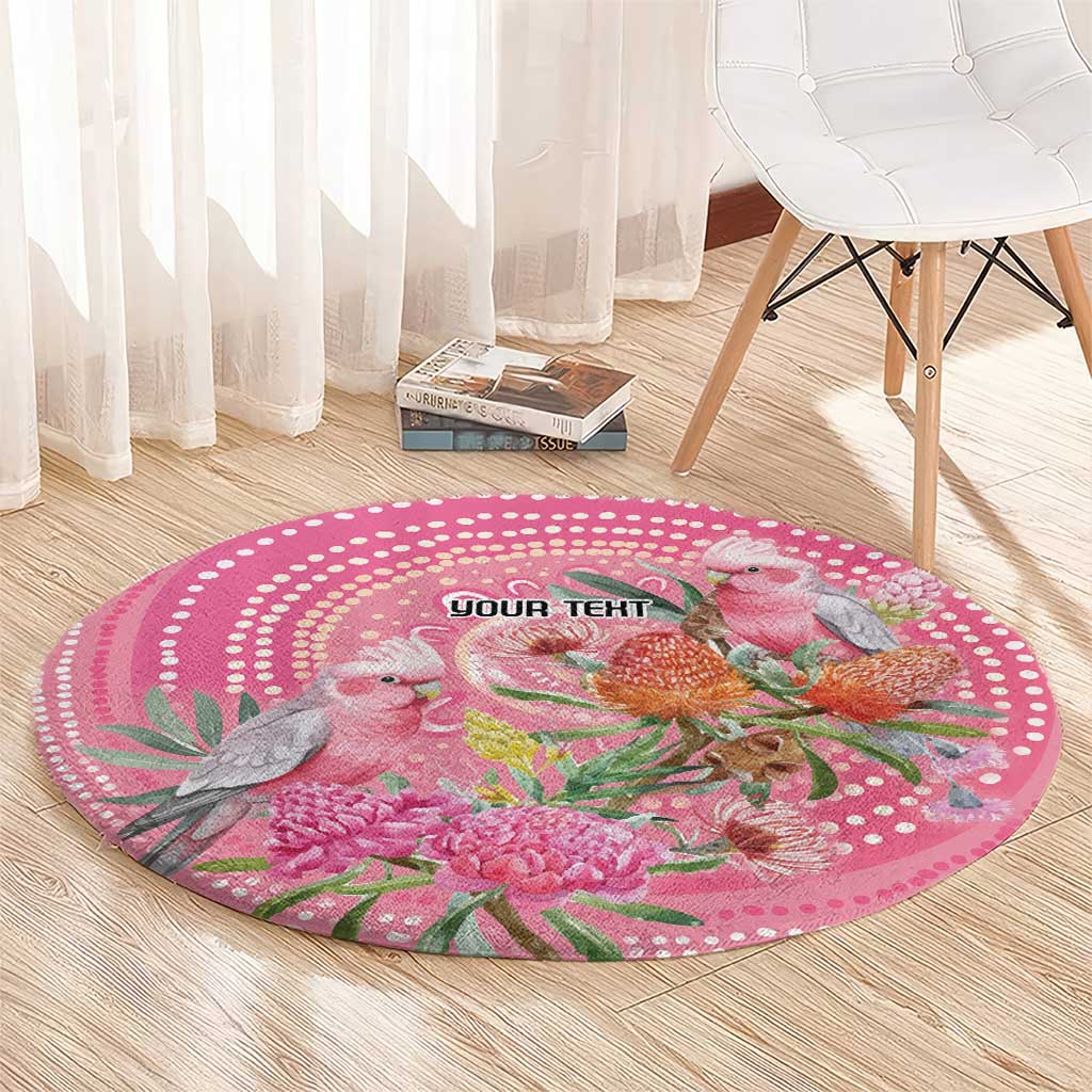 Personalized Pink Galah Aboriginal Dot Art Round Carpet Australia’s Breast Cancer Awareness - Aussie Hoodie