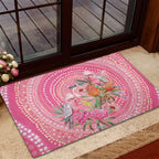 Personalized Pink Galah Aboriginal Dot Art Rubber Doormat Australia’s Breast Cancer Awareness - Aussie Hoodie