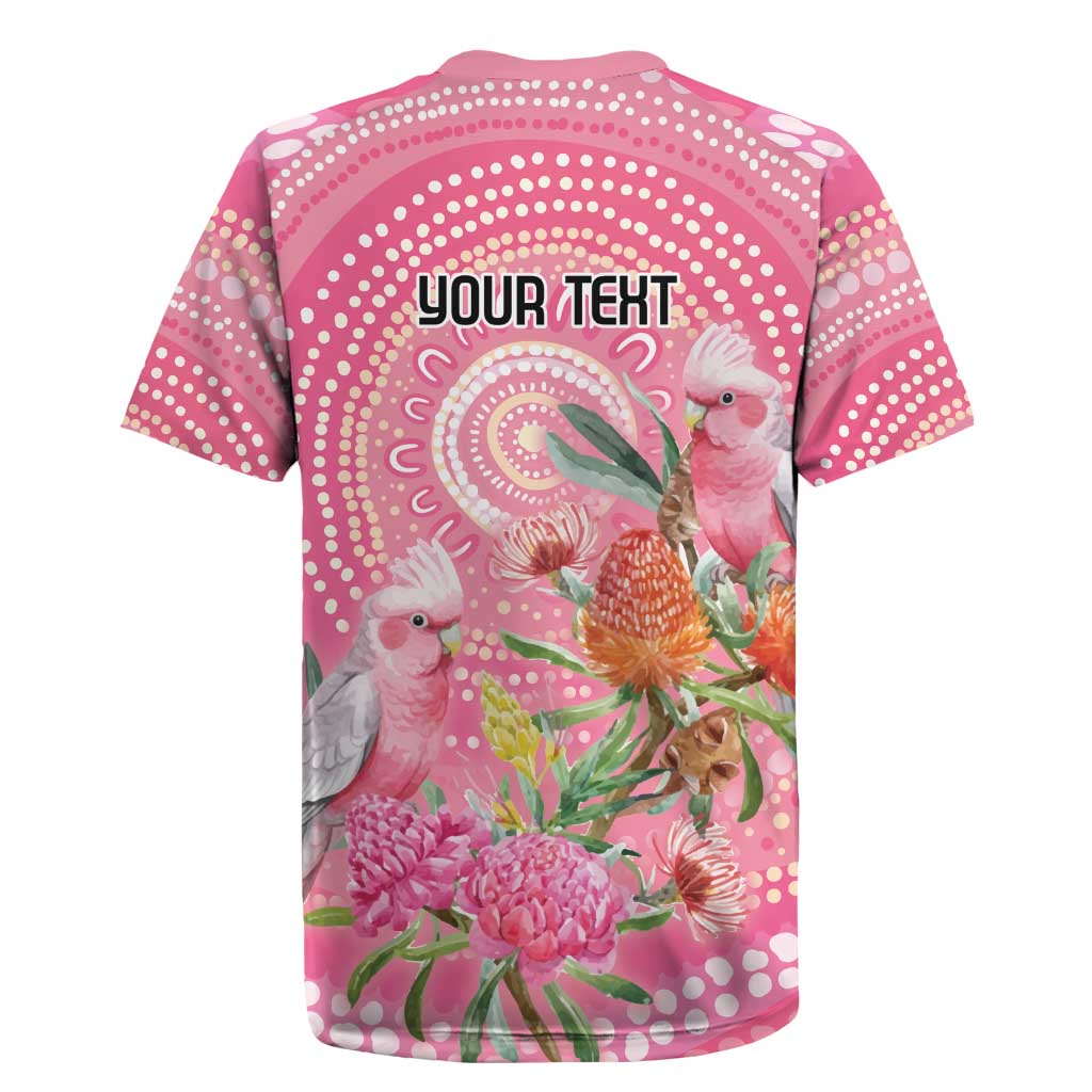 Personalized Pink Galah Aboriginal Dot Art Rugby Jersey Australia’s Breast Cancer Awareness - Aussie Hoodie