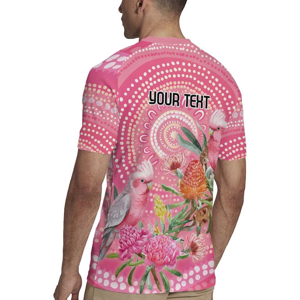 Personalized Pink Galah Aboriginal Dot Art Rugby Jersey Australia’s Breast Cancer Awareness - Aussie Hoodie