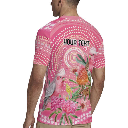 Personalized Pink Galah Aboriginal Dot Art Rugby Jersey Australia’s Breast Cancer Awareness - Aussie Hoodie