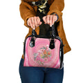 Personalized Pink Galah Aboriginal Dot Art Shoulder Handbag Australia’s Breast Cancer Awareness - Aussie Hoodie