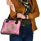 Personalized Pink Galah Aboriginal Dot Art Shoulder Handbag Australia’s Breast Cancer Awareness - Aussie Hoodie
