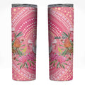 Personalized Pink Galah Aboriginal Dot Art Skinny Tumbler Australia’s Breast Cancer Awareness - Aussie Hoodie