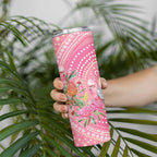 Personalized Pink Galah Aboriginal Dot Art Skinny Tumbler Australia’s Breast Cancer Awareness - Aussie Hoodie