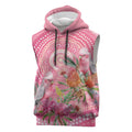 Personalized Pink Galah Aboriginal Dot Art Sleeveless Hoodie Australia’s Breast Cancer Awareness - Aussie Hoodie